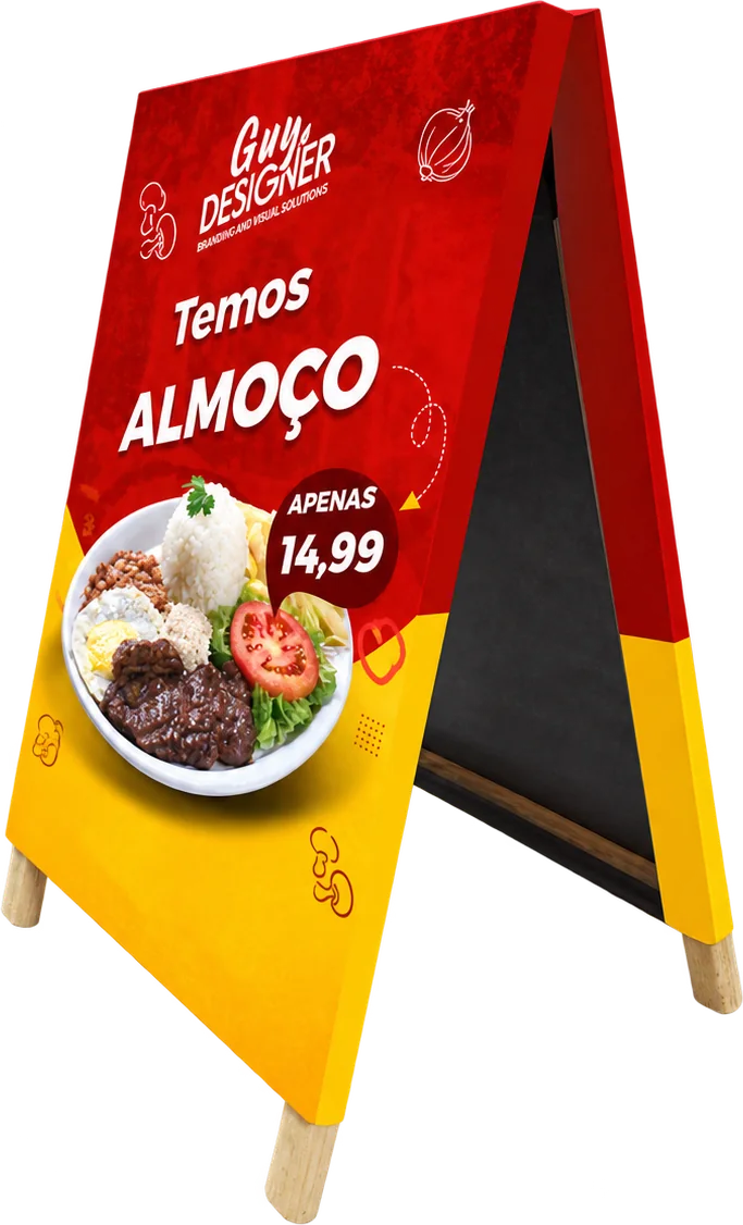 Banners, Faixas e Lonas Personalizados – Cavalete de Madeira